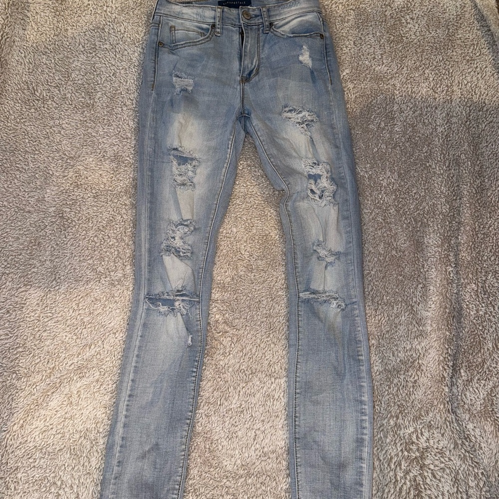 Distressed Light Blue Women's Jeans